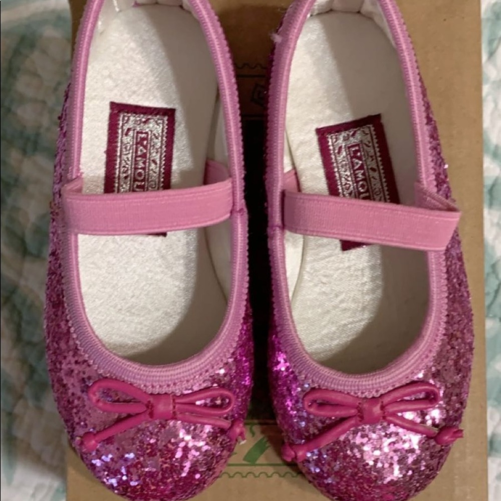 NIB L’Amour Girls glitter Mary Janes